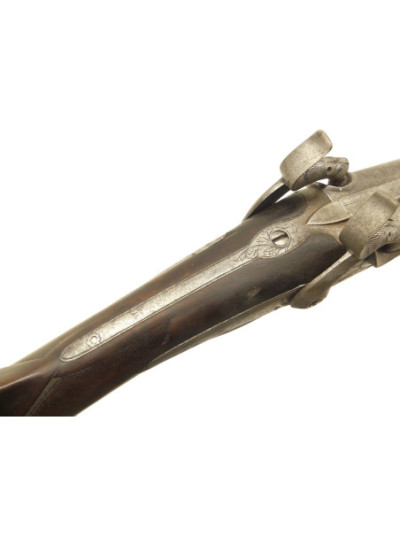 FUSIL DE CHASSE JUXTAPOSE A PERCUSSION XIXe.