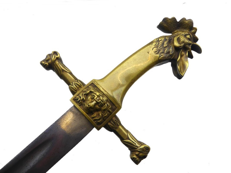 REPRODUCTION DE SABRE DE SAPEUR TETE DE COLONNE EPOQUE 1er EMPIRE.