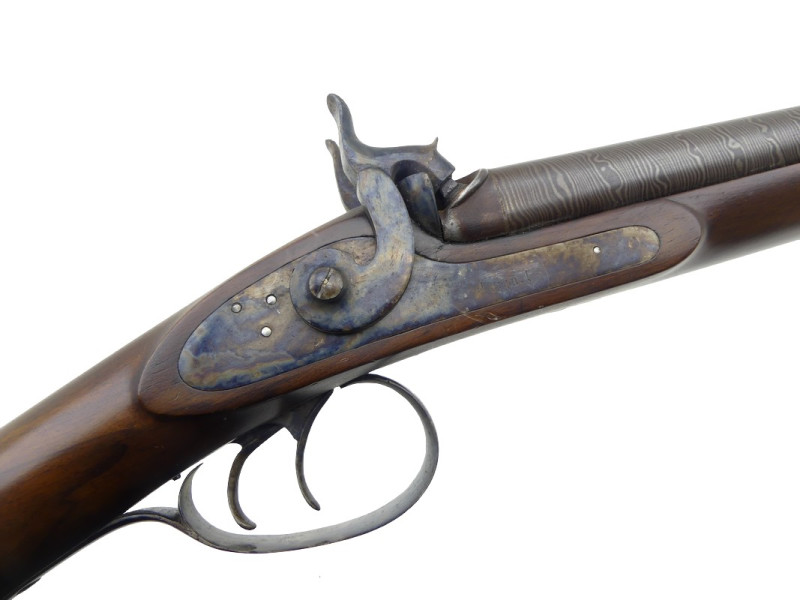 FUSIL DE CHASSE JUXTAPOSE A PERCUSSION XIXe.