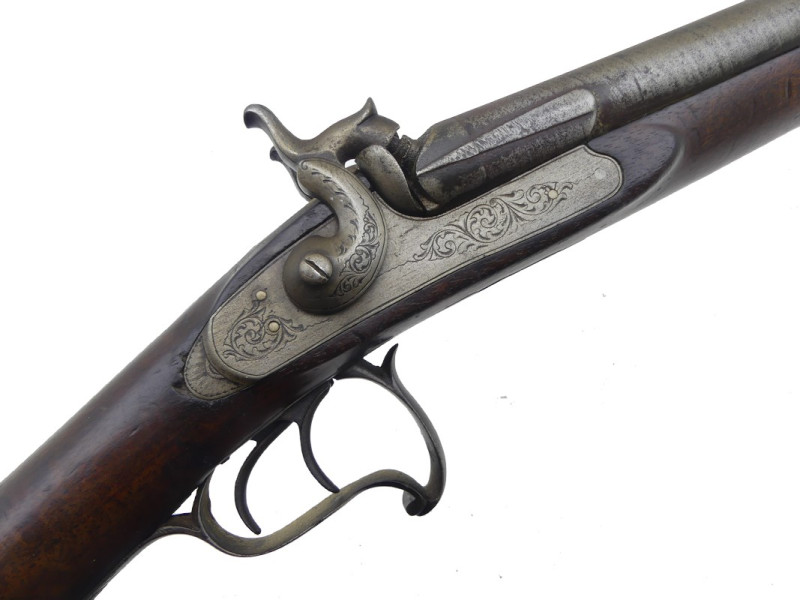 FUSIL DE CHASSE JUXTAPOSE A PERCUSSION XIXe.