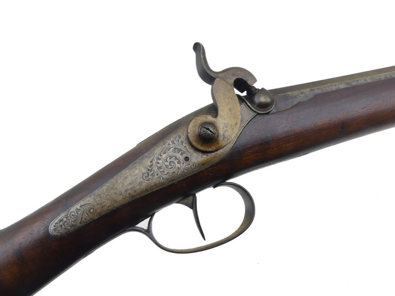 FUSIL DE CHASSE MONOCOUP A PERCUSSION XIXe.