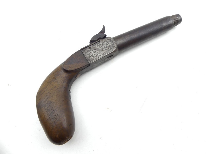 PISTOLET DE BRACONNIER XIXe.