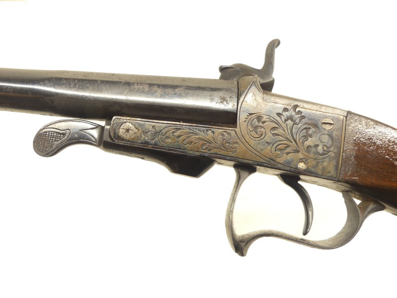 CARABINE A BROCHE DE BRACONNIER XIXe. CARABINE A BROCHE DE BRACONNIER XIXe.