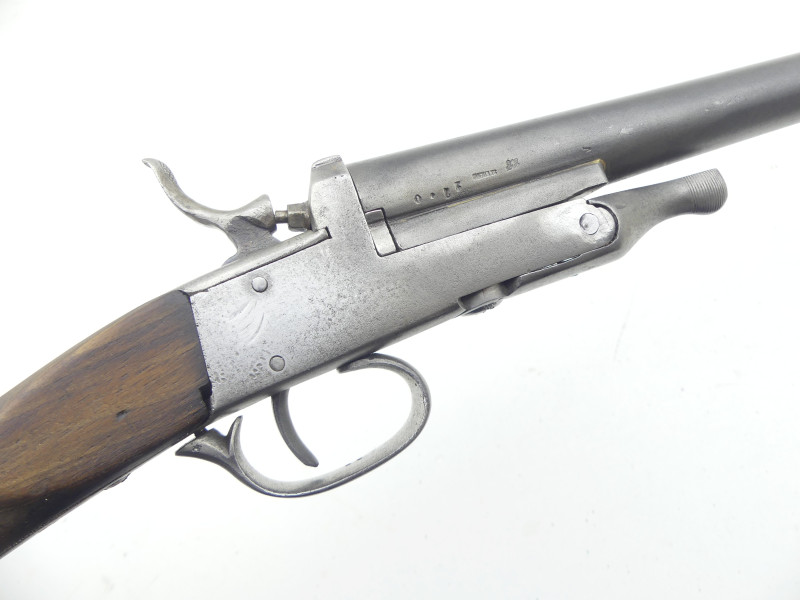 FUSIL DE BRACONNIER A PERCUSSION CENTRALE FIN XIXe.