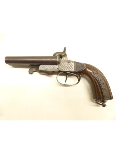 PISTOLET A BROCHE 2 CANONS JUXTAPOSES.