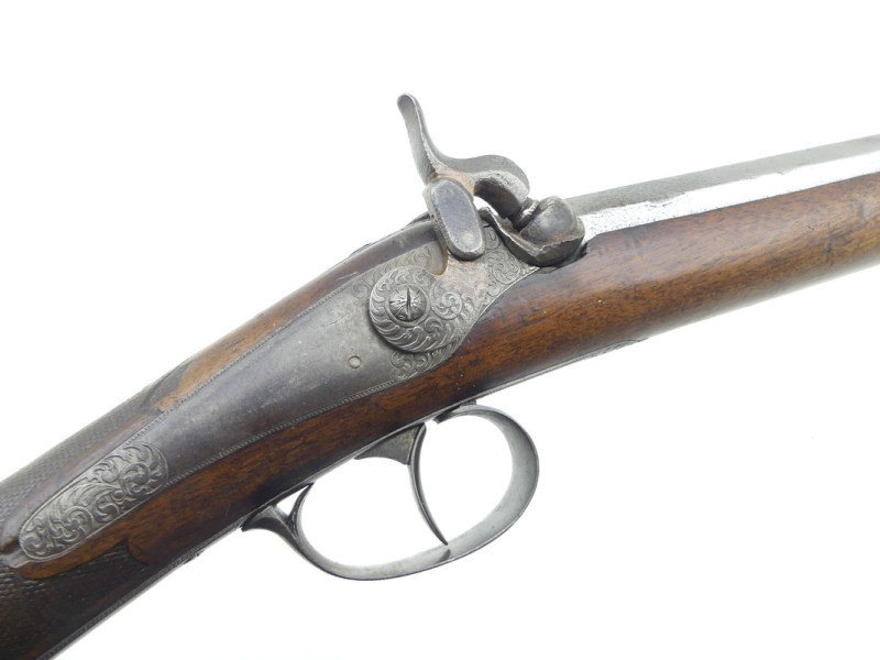 FUSIL DE CHASSE MONOCOUP A PERCUSSION XIXe.