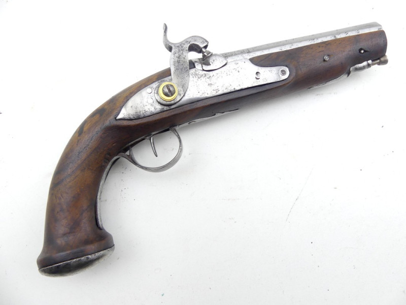 PISTOLET DE VOYAGE A PERCUSSION XIXe.