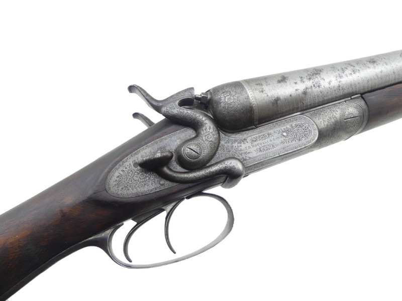 FUSIL DE CHASSE A CHIENS ANGLAIS FIN XIXe.