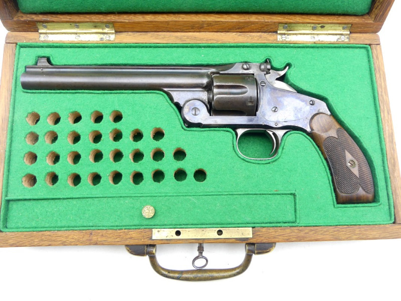 REVOLVER SMITH & WESSON NEW MODEL N°3 SINGLE ACTION EN COFFRET.
