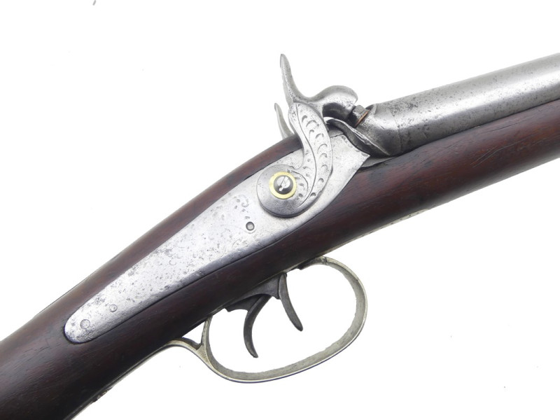 FUSIL DE CHASSE A PERCUSSION TYPE COACH GUN.