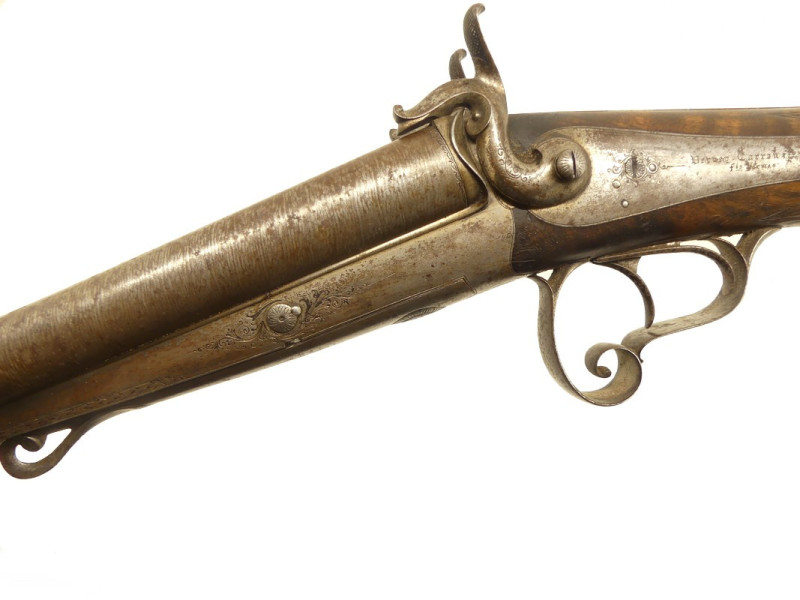 FUSIL DE CHASSE A BROCHE VERNEY-CARRON. FUSIL DE CHASSE A BROCHE VERNEY-CARRON.