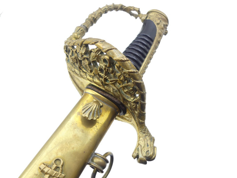 SABRE OFFICIER DE MARINE MODELE 1837 Ve REPUBLIQUE.