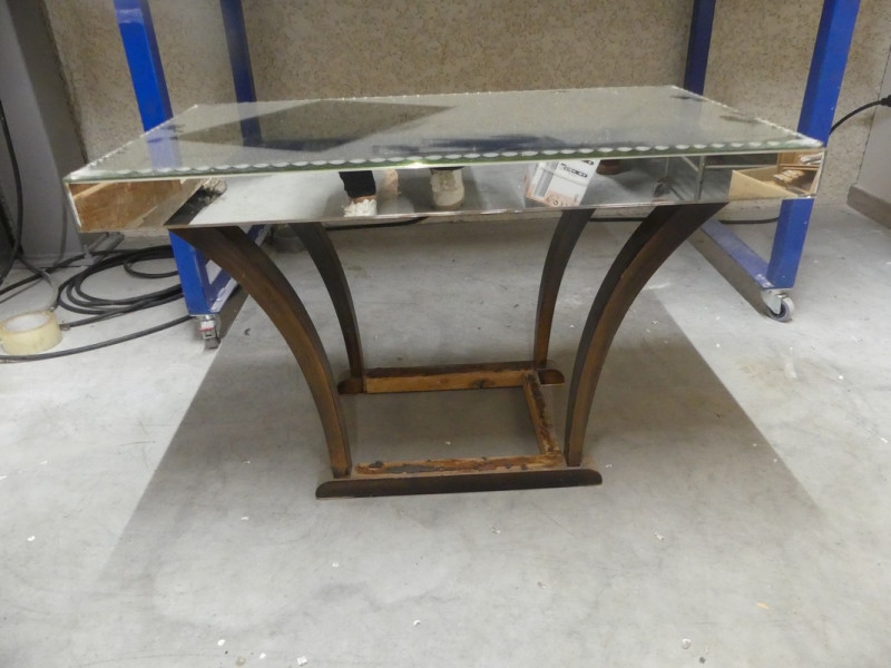 TABLE BASSE MIROIR