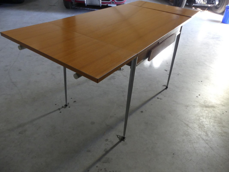 TABLE FORMICA MARRON VINTAGE