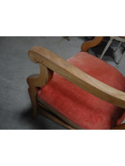 FAUTEUIL EN BOIS ET VELOURS...