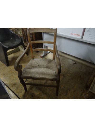 FAUTEUIL BOIS ET PAILLE...