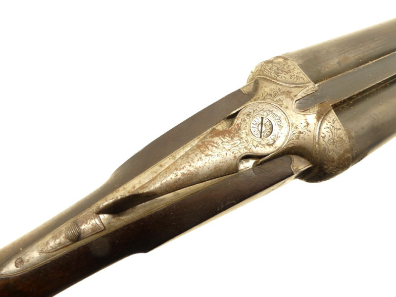 FUSIL DE CHASSE JUXTAPOSE ARTISAN STEPHANOIS. FUSIL DE CHASSE JUXTAPOSE ARTISAN STEPHANOIS.