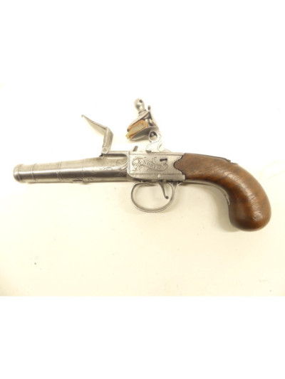 PISTOLET DE POCHE ANGLAIS TYPE QUEEN ANN XVIIIe.